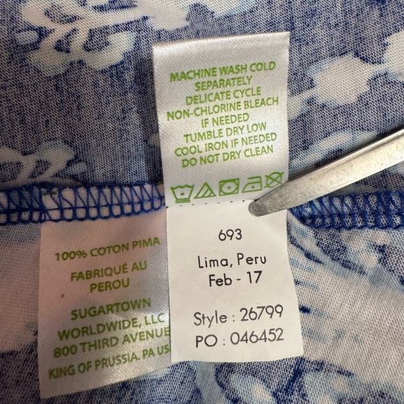 Lilly Pulitzer Melle Dress Indigo Blue Get In Line Octopus Print - L - Picture 12 of 12